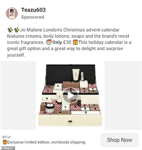 fake jo malone advent calendar